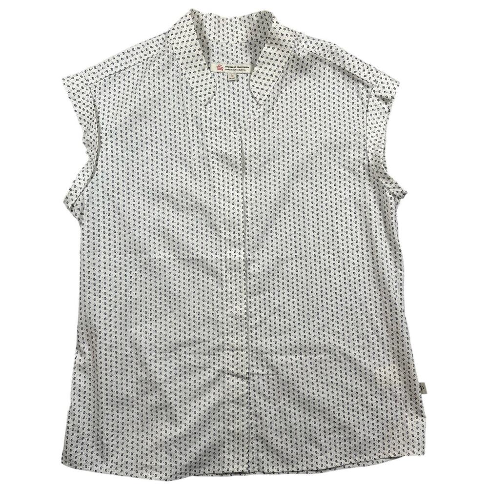 Tilley Wanderer Women's Sleeveless Top Size Large Blue/White
